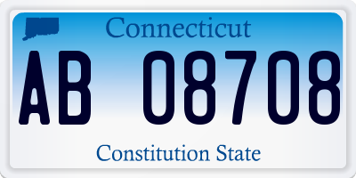 CT license plate AB08708