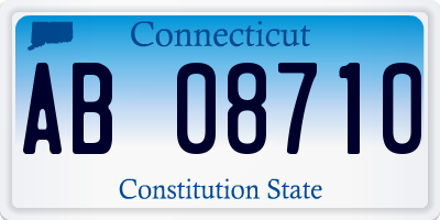 CT license plate AB08710