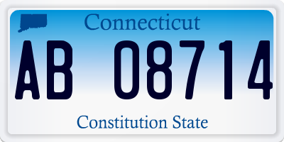 CT license plate AB08714