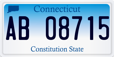 CT license plate AB08715