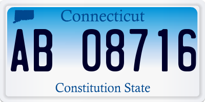 CT license plate AB08716
