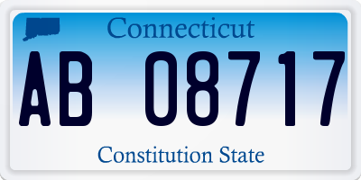 CT license plate AB08717