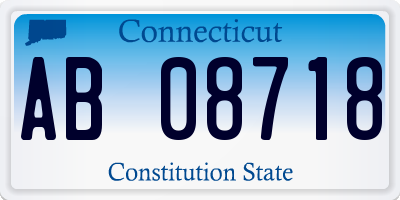 CT license plate AB08718