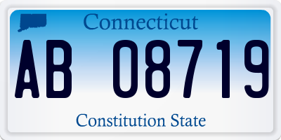 CT license plate AB08719