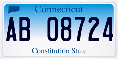 CT license plate AB08724