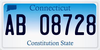 CT license plate AB08728