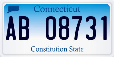 CT license plate AB08731