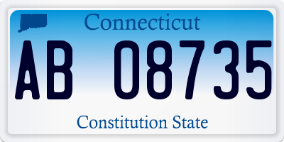 CT license plate AB08735