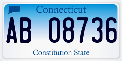 CT license plate AB08736