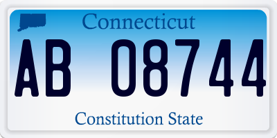 CT license plate AB08744