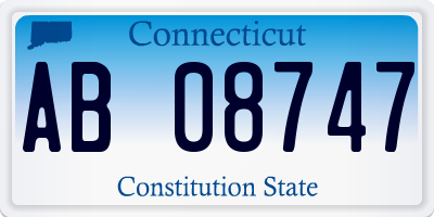 CT license plate AB08747