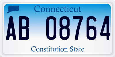 CT license plate AB08764