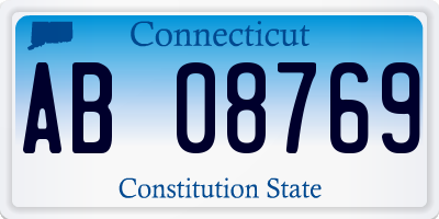 CT license plate AB08769
