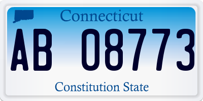 CT license plate AB08773