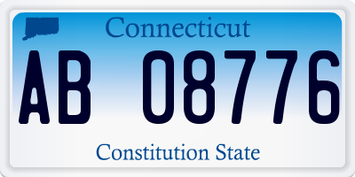 CT license plate AB08776