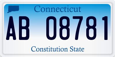 CT license plate AB08781