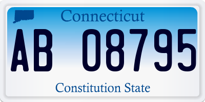 CT license plate AB08795