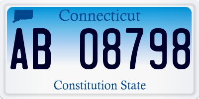 CT license plate AB08798