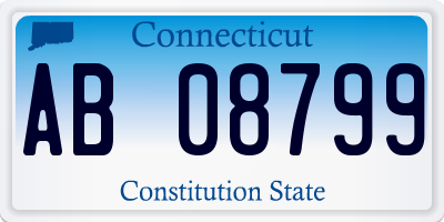 CT license plate AB08799