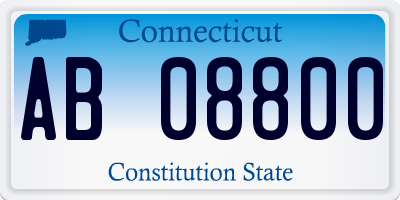 CT license plate AB08800