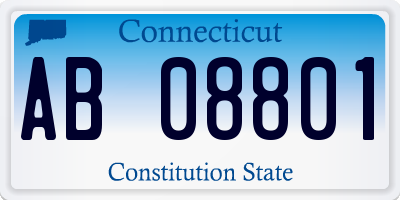 CT license plate AB08801