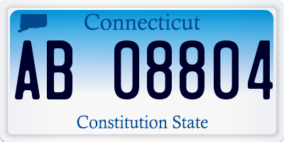 CT license plate AB08804