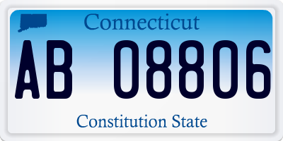 CT license plate AB08806