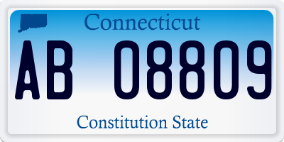 CT license plate AB08809