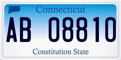 CT license plate AB08810
