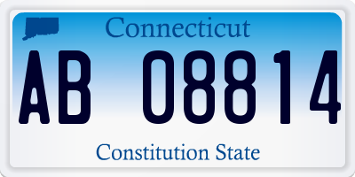 CT license plate AB08814