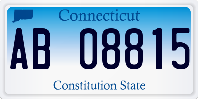CT license plate AB08815