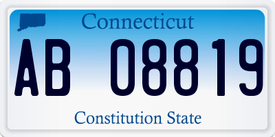 CT license plate AB08819