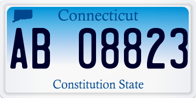 CT license plate AB08823