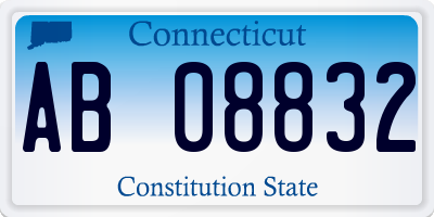 CT license plate AB08832