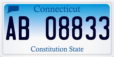 CT license plate AB08833