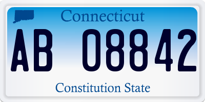 CT license plate AB08842