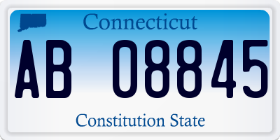 CT license plate AB08845