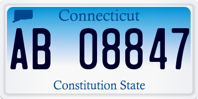 CT license plate AB08847