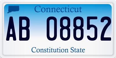 CT license plate AB08852