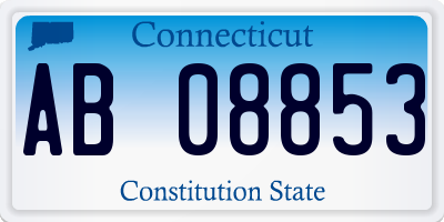 CT license plate AB08853
