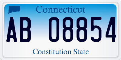 CT license plate AB08854