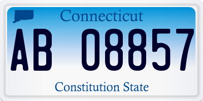 CT license plate AB08857