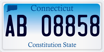 CT license plate AB08858