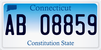 CT license plate AB08859