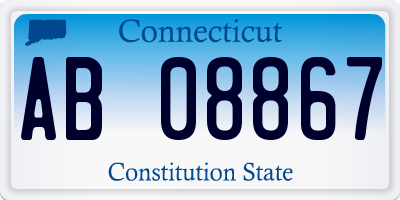 CT license plate AB08867