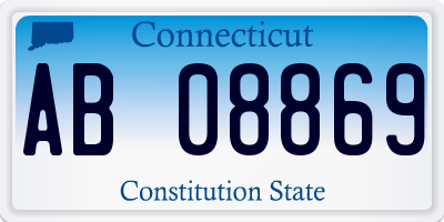 CT license plate AB08869