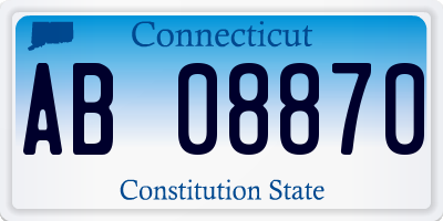 CT license plate AB08870