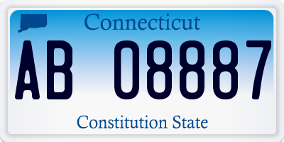 CT license plate AB08887