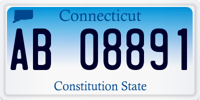 CT license plate AB08891