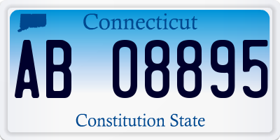 CT license plate AB08895